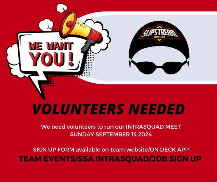 SSA INTRASQUAD MEET VOLUNTEERS NEEDED